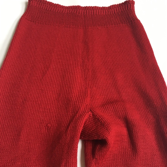 Handmade Sweater Pants jogger style Size M Knit has a little stretch High Waist - Picture 2 of 7